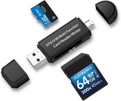 THE MOBILE POINT 2-in-1 USB C,Micro USB Compatible for SD, Micro SD,SDHC Memory Card, Otg Card Reader Laptop Accessory