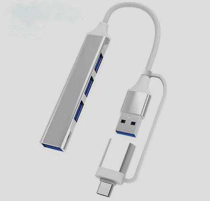 HRYFiNE 4-in-2 Usb 3.0 Hub Usb Hub Type C Hub Otg Adapter 4port Multi Usb Splitter Dock Multi USB Port for Laptop Type C to USB Extension Hub for MacBook Pro 2016-2023 Laptop Accessory
