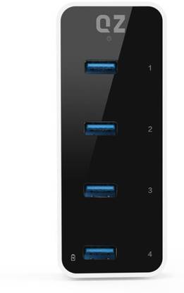 QZ Active Powered USB Hub 4 Port USB Hub with 12V 2A 24W Power Adapter, USB 3.1 HB05 USB Hub