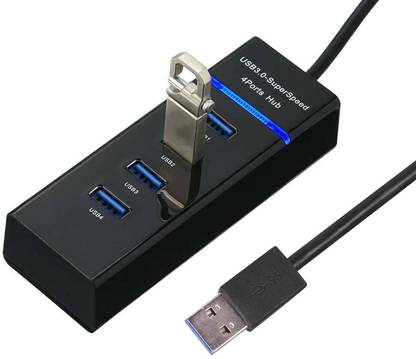 Zohlo High Speed 4 Port 3.0 USB with 5Gbps Speed USB for LED tv USB HUB 3.0 for Pendrive, Mouse, Keyboards,Tablet, PC, Laptop & More USB Hub