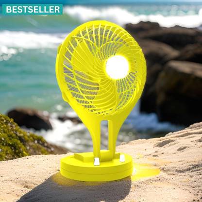 Clairbell Wave (AC Cooler) (Rechargeable USB Fan) high speed TP458 Wave ( Rechargeable Table Fan) (Mini Fan) for Home, office TP458 USB Fan