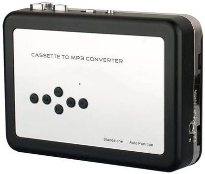 RuhZa Cassette to MP3 Converter,Portable Cassette to Digital Converter Transfer Tapes to MP3 Formats via USB Cable Compatible with Personal Computers USB Cable