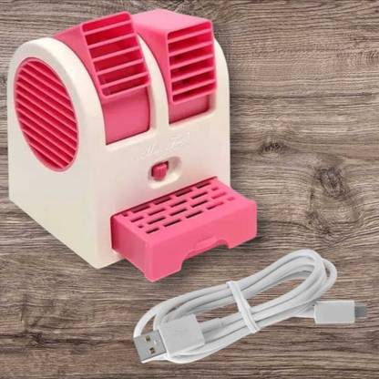 KRITAM Mini Cooler Desktop Table Small Water Air Conditioner Powered by USB Air Conditioners Small Portable Personal Air Cooler Mini Desktop Fan USB Air Cooler