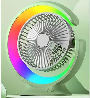 CITRODA (RECHARGEABLE TABLE FAN),2400MAH,3 FAN BLADES,180°Rotatable FAN,HIGH SPEED FAN Portable table fan,Camping Traveling Kitchen Office Outdoor Rechargeable Fan