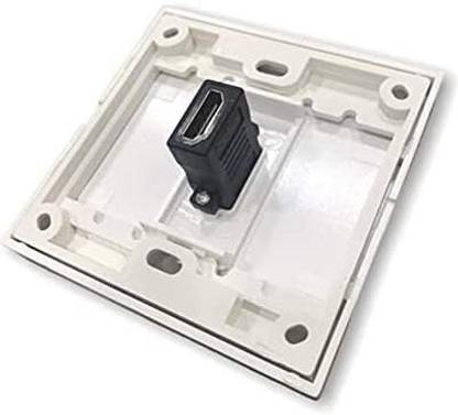 RyzCare HDMI Multimedia Modular Wall Socket Face Plate Socket Plug Jack Cable or Adapter Gaming Adapter