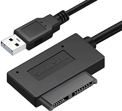 VOOCME Slimline Sata USB to Slimline Sata Cable for Using Internal Slim CD/DVD ROM Writer on USB 2.0 (Not for use with Any Hard Disk Drive) Expansion Card