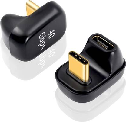 Etzin Type C Male to Female USB C U Shaped Adapter USB4.0 Type C Male to Female 180 Degree Angle EPL-1322CC USB Charger