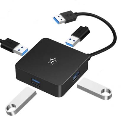 Flipkart SmartBuy 4 in 1 Ultra Slim USB Hub 2.0, 0.19 Meter Cable Compatible with All USB PC Speaker Laptop Hard Drive Keyboard Printer Pen Drive USB Hub