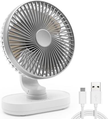Litanika Portable Tabel Fan, Desk Fan Rechargable USB Fan, USB Air Cooler