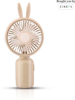 Cinefx 4 Inch Rechargeable Mini Fan with 1500 MAh Battery, 2 Speed Portable durable Rechargeable Fan