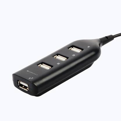 ZEBRONICS ZEB-100HB ZEB-90HB 4 PORT USB HUB FAST USB 2.0 USB Hub  (Black)