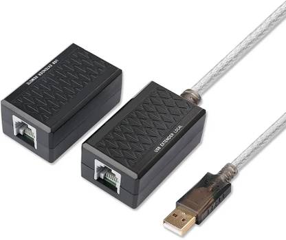 All mobile solution USB Extender 60m, USB to RJ45 Extender Over Cat5 Cat5e Ethernet Cable (0287) Wired Ethernet Lan Adapter compatible with Windows