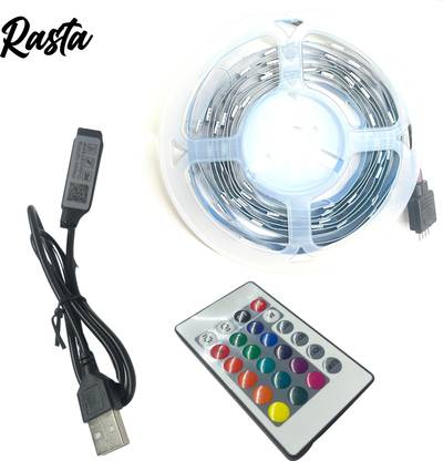 Rasta 2 METER USB Powered TV Behind Lighting LED Strip Android and IOS Apple Controlled TV Backlight RGB LED Neon Accent Lights Strips Bluetooth, Led Light