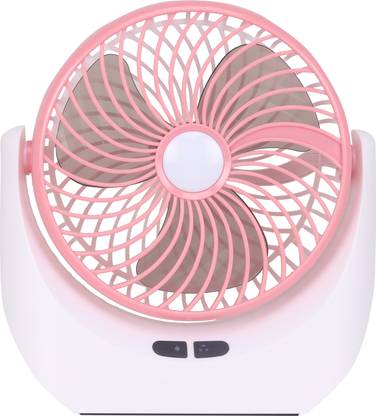 Flipkart SmartBuy Rechargeable Table Fan with 21 SMD LED Light, Table Fan for Home, Table Fans, Table Fan for Office Desk, USB Fan