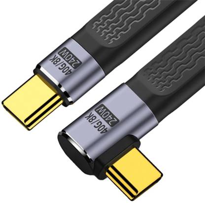 microware USB C Thunderbolt Cable Short 240W FPC, Compatible Thunderbolt 4,USB 4.0,PD 8k@60hz,40gbps Can Charger,Transfer,Extender for Power Bank,Laptops Laptop Accessory