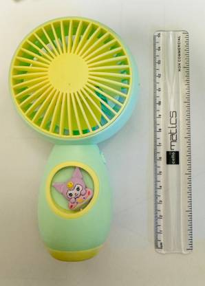 Little Station Battery Operated Personal Fan for Everyone USB Fan (Green) USB Rechargeable Mini Portable Hand Fan With Noise Cancelling Design USB Fan