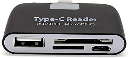 Huayue ® SD Multi-Function USB3.1 HUB+TF Card Reader, OTG Reader with LED Indicator Type C USB 3.1 Card Reader Blue LED Card Reader
