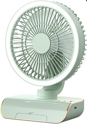 Sasimo Rechargeable 4000mAh Desk Fan, Portable USB-Powered Table Fan 3 Blade Led light Cooling Mini Table Fan Portable_2025 USB Fan