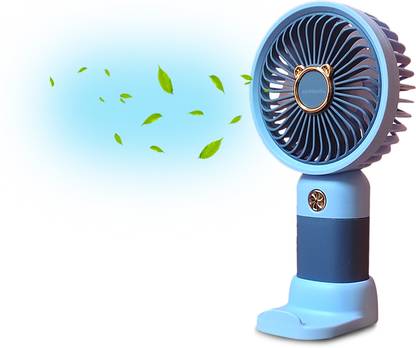 Symbelle USB Rechargeable Hand Fan with Mobile Holder | 3-Speed Settings | DD5630 Rechargeable Fan, USB Fan