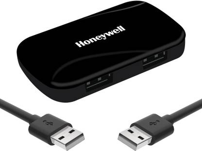 Honeywell 4 Port Non Powered HC000003/LAP/NPH/4U/BLK Laptop Accessory, USB Cable, USB Hub