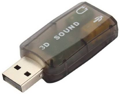 D S REFURBISHED Sound Card | USB Sound Card Adapter, 5.1 External Sound Card for Laptop, USB to 3.5mm Sound Card