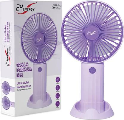 24 ENERGY Toofan USB Rechargeable Travel & Office Hand Fan - Purple USB Fan