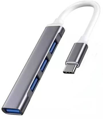 Foxne Point Type-C HUB 4 in 1 Multi Port Dongle Type-C to USB USB C Hub, 8 in 1 Portable Aluminum Multiport USB C Adapter Type-C Devices Card Reader