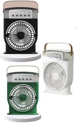 Tech Fuel Air Cooler Fan For Home With 3 Speed Mode,7 Colour LED and Timer Air Conditioner Fan Personal Cooler Desk Fan for Shop, Office, Kitchen, USB Air Cooler