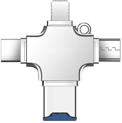 En ligne 4 In 1 Multi-function OTG Adapter TF Card Reader Usb card reader usb 3.0 Lightning + Type C + Micro USB + USB 3.0 Card Reader Laptop Accessory