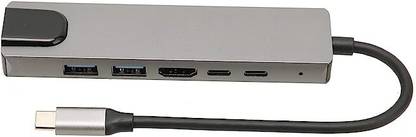 VOOCME Type C 0.4 m Type C to HDTV Hub USB C Hub Ethernet 6 in 1