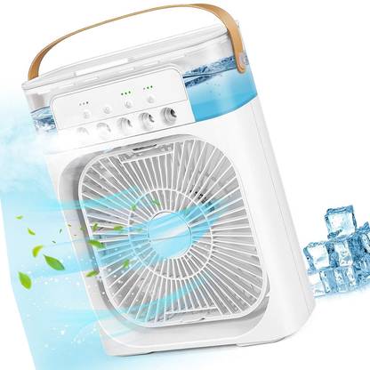 DREAM CHOICE Small-Aircon-Humidifier-Water-Fan-Spray-Mist-Desk-Fan-for-Home-Office-RoomTB9 Portable-Air-Conditioner-Fan-4-in-1-Personal-Mini-Cooling-Fan-with-Water ACTB9 Laptop Accessory, USB Air Cooler, USB Air Freshener, USB Cable, USB Fan