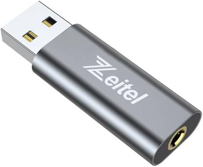 Verilux USB Sound Card USB to 3.5mm Jack Audio Adapter USB External Stereo Sound Adapter Converter for Laptop, PC, Compatible with PS5, PS4 Plug & Play No Drivers Needed Sound Card