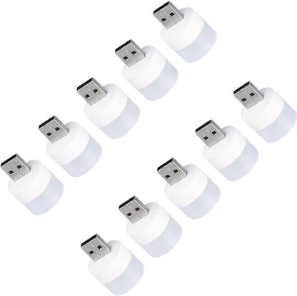 WRADER Mini USB LED Lights for Dark and USB Night Light Compatible with USB Chargers Laptops Powerbanks and USB Port Devices Set of 10 Led Light