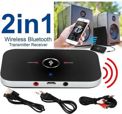 microware 2 in 1 Wireless Bluetooth Transmitter & Receiver, Wireless Stereo Audio Adapter Car Kit for Headphones, TV, Computer, MP3 / MP4, iPhone and More Bluetooth Bluetooth