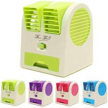 zevin's Portable MINI Cooler Dual Blade Desktop Table Fan Conditioner USB Multicolor-Z48 Portable USB Fan-Z48 USB Air Cooler