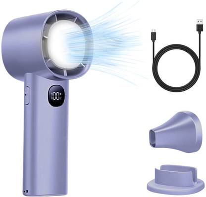 MAK Portable Handheld Fan, Rechargeable, 10000RPM Speed(1-100) with Digital Display for Travel, Office, Camping, Makeup USB Fan