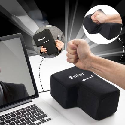PATPAT Large USB Enter Key Fun Stress Relief Toy Cushion for Office Soft  - 9 cm
