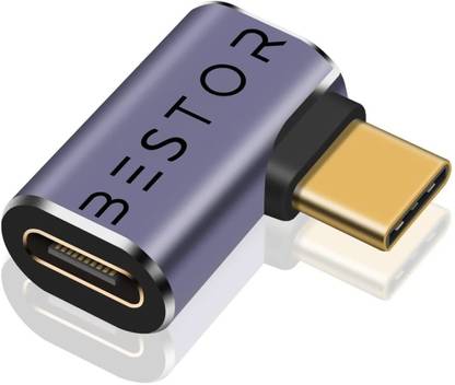 Bestor Right Angle Adapter 40Gbps | 90 Degree Type-C Male to Female Adapter | USB C Splitter Adapter Support 8K Video Display 100W Charging USB Hub