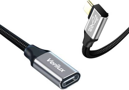 Verilux USB Type C Cable 2 m Type C Extension Cable 3.3ft (Gen 2/10Gbps), 90 Degree USB 3.1 Type C