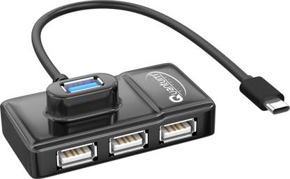 QUANTUM QHM7532 4 Port USB Hub with High Speed Data Transfer for Laptop, PC, Type C USB Hub