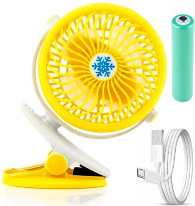 SPERO Portable Small Fan with Sturdy Clamp,Perfect Personal Cooling Fan Clip on Fan, 360° Rotation Fan Strong Airflow,3 Speeds USB Rechargeable Fan USB Fan