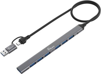 iKare Dynamic Power 7 Port USB-C TO USB 3.0 USB Cable, USB LAN Card, Card Reader
