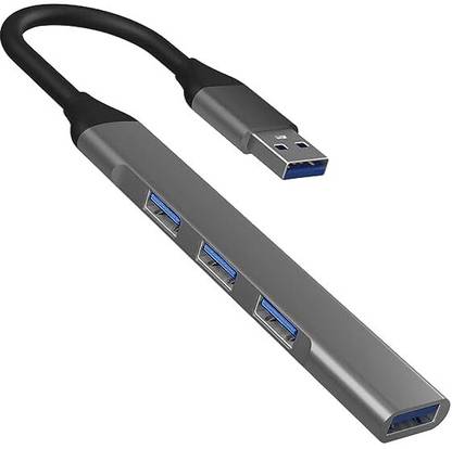 RuhZa USB Hub, USB to 4 Port USB 3.0 to USB 2.0 Hub OTG Adapter 4 in 1 USB Extender, Compatible with Phone Laptop, PC, Chrome-Book/Mac-Book/Pixel for Data Transfer. USB Hub