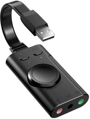 TECHGEAR USB Sound Card, External USB Stereo Soundcard With Volume Control USB Sound Card, External USB Stereo Soundcard With Volume Control Sound Card