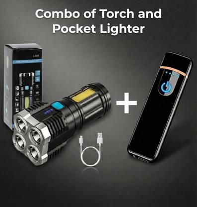 Sebon Combo of USB Cigarette Lighter and Led Torch Torch
