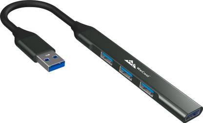 WeCool 4 Ports USB HUB-Type A with 3 USB 2.0 and 1 USB 3.0 Ports 4 Port USB Hub for Laptop, Desktop , 5Gbps Data Transfer USB Hub