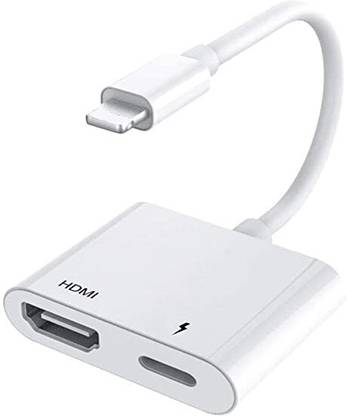 RuhZa Lightning to HDMI Adapter Digital AV, Compatible to HDMI Adapter Lightning Charging Port, for Models and TV Monitors Projectors Laptop Accessory