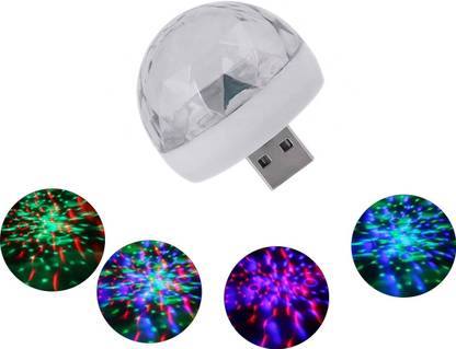 Zohlo LED Small Magic Ball Plug and Play for Decorations in Home Functions Party Lights USB Disco Ball LED Effect for home Parties Led Light