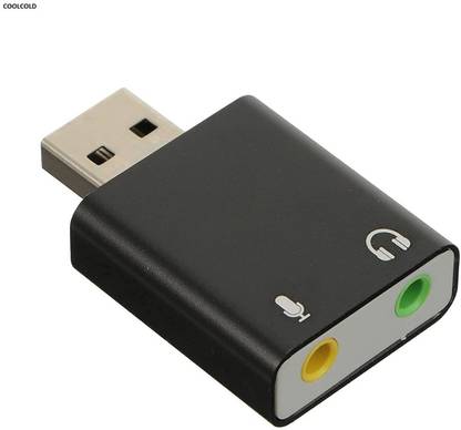 coolcold USB Sound Card 7.1 External USB to Jack 3.5Mm Headphone Adapter Stereo Audio Mic Sound Card for Pc Computer Laptop Sound Card Dongle Sound Card