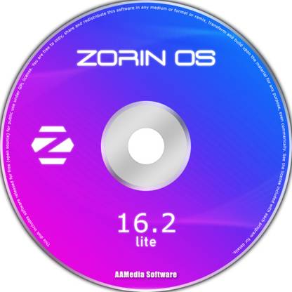 TekyMeky Linux ZORIN OS 16.2 Lite 64bit Live Bootable DVD Linux Operating System